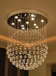 Crystal with silver frame  Comes with LEDS