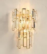 Crystal Wall light with silver frame  Comes with 2 LEDS