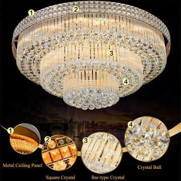 Silver/ gold colour  Metal body crystal cool white LED