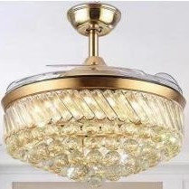 Ceiling fan with remote   Silver metal body