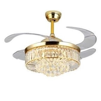 Ceiling fan with remote   Silver metal body